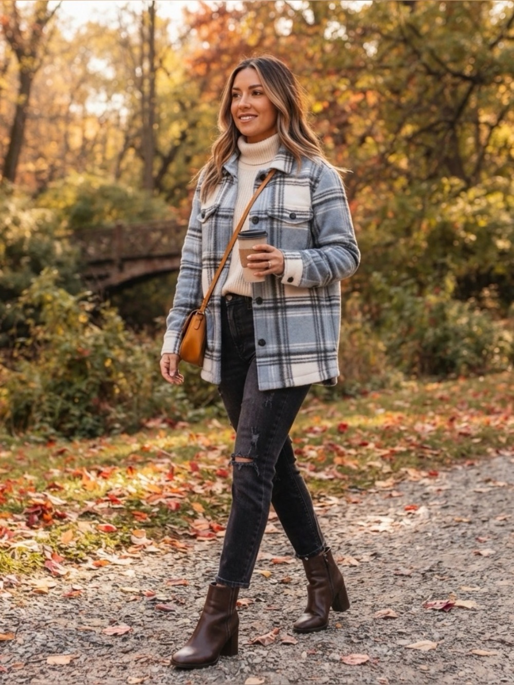 EXPRESS | Plaid Double Pocket Shacket - Large